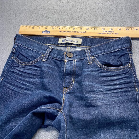 Gap Jeans Womens 2 Boot Cut Long‎ Lean Mid Rise Dark Wash Denim Stretch 30x29 - Picture 4 of 9